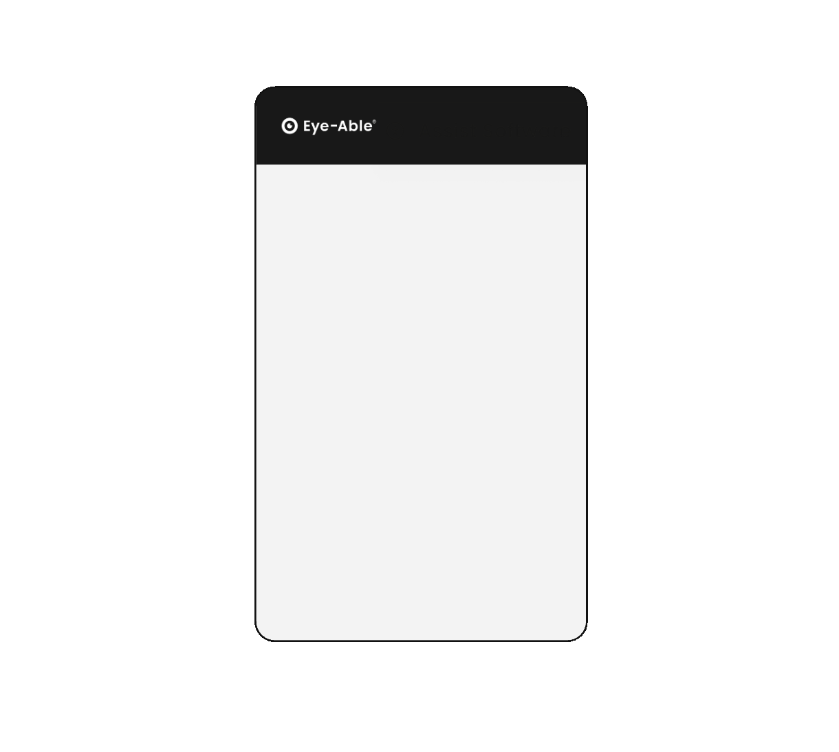 Eye-Able-Oberfläche mit Optionen wie Schriftgröße, Kontrast, Tab-Navigation, Screenreader, Farbmodi, Nachtmodus und Zurücksetzen.